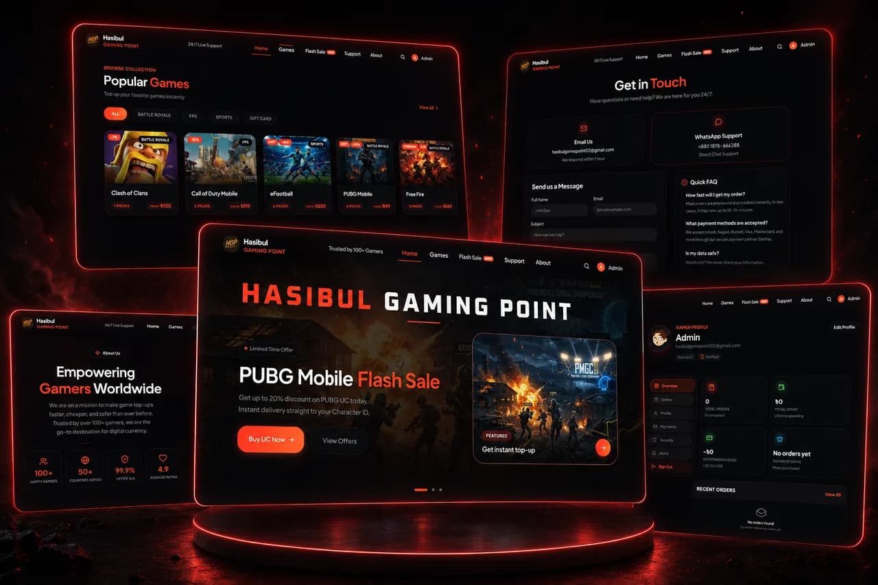 Hasibul Gaming Point interface preview